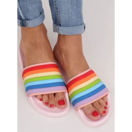 Chinelos arco-íris rosa T325P rosa multicolorido 1