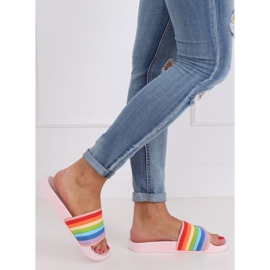Chinelos arco-íris rosa T325P rosa multicolorido 2