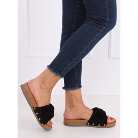 Chinelos femininos pretos F191 pretos 2