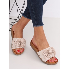 Chinelos femininos bege F191 bege 2