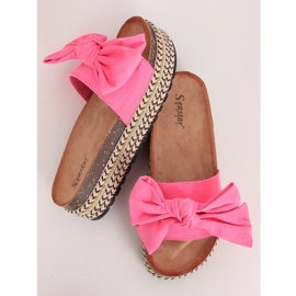 Chinelos rosa CK137P Fushie de sola alta 1