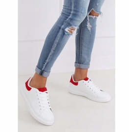 Tênis feminino branco LA85P vermelho 1