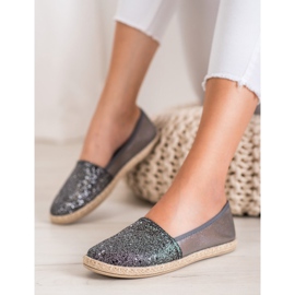 SHELOVET Shiny Slipons cinza 2