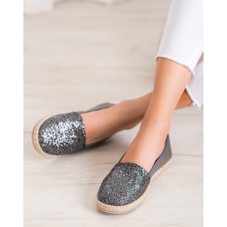 SHELOVET Shiny Slipons cinza 1