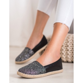 SHELOVET Shiny Slipons preto cinza 2