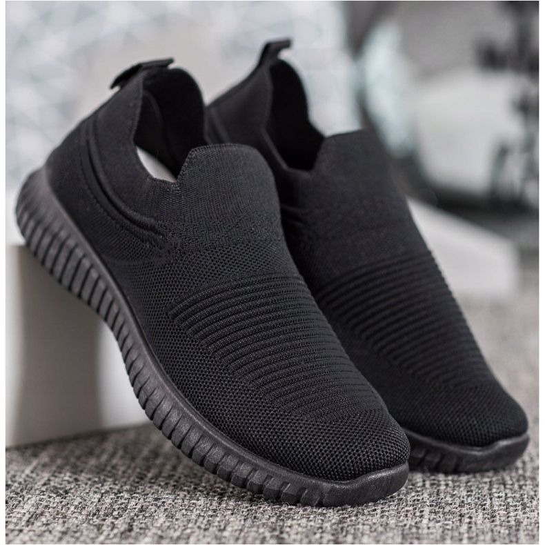SHELOVET Slipons pretos 2