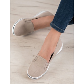 SHELOVET Slipons de camurça castanho 1