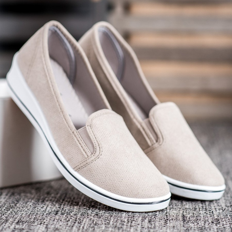 SHELOVET Slipons de camurça marrom 2