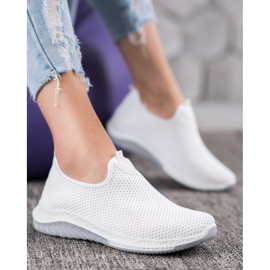 Renda Slipons Openwork na plataforma branco 1
