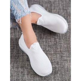 Renda Slipons Openwork na plataforma branco 2