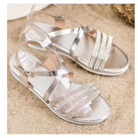 SHELOVET Sandálias de Prata Confortáveis cinza 2