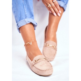 BUGO Mocassim Camurça Bege Feminino Mergulho 1