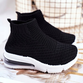 FRROCK Calçados infantis de alto esporte preto Tobi 1