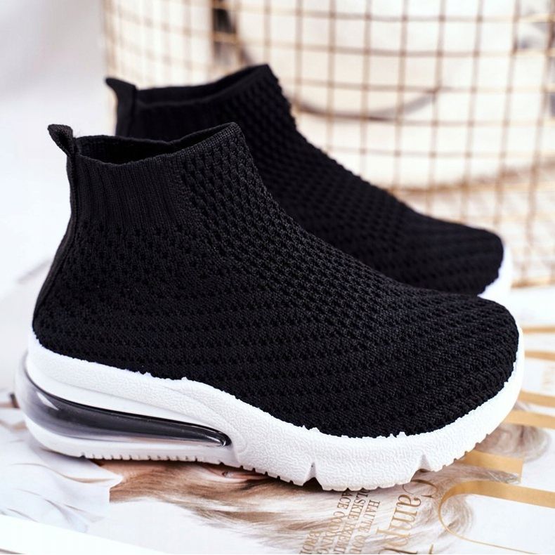 FRROCK Calçados infantis de alto esporte preto Tobi 1