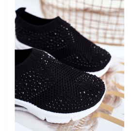 FRROCK Sapatos esportivos infantis Linda preta com zircônia cúbica preto 1