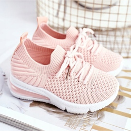 FRROCK Calçados infantis esportivos com atacadores rosa lena 1