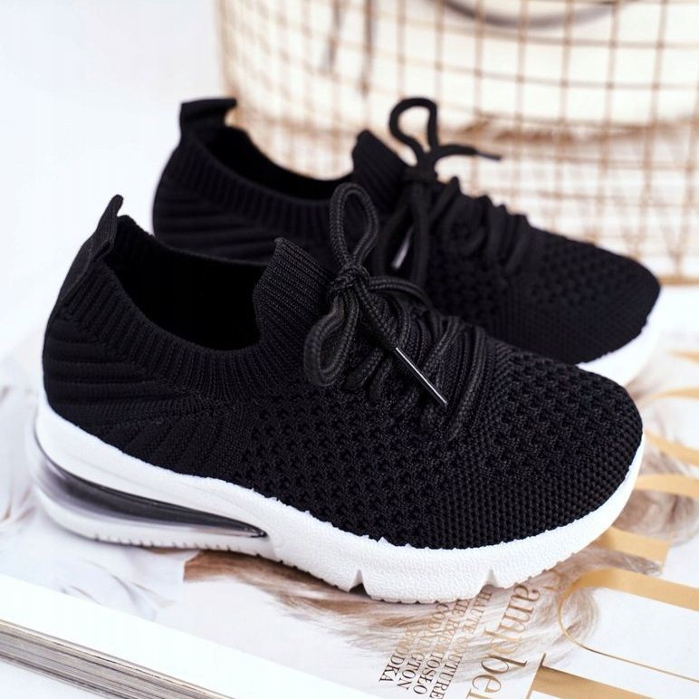 FRROCK Calçado desportivo infantil preto Lena atado 1