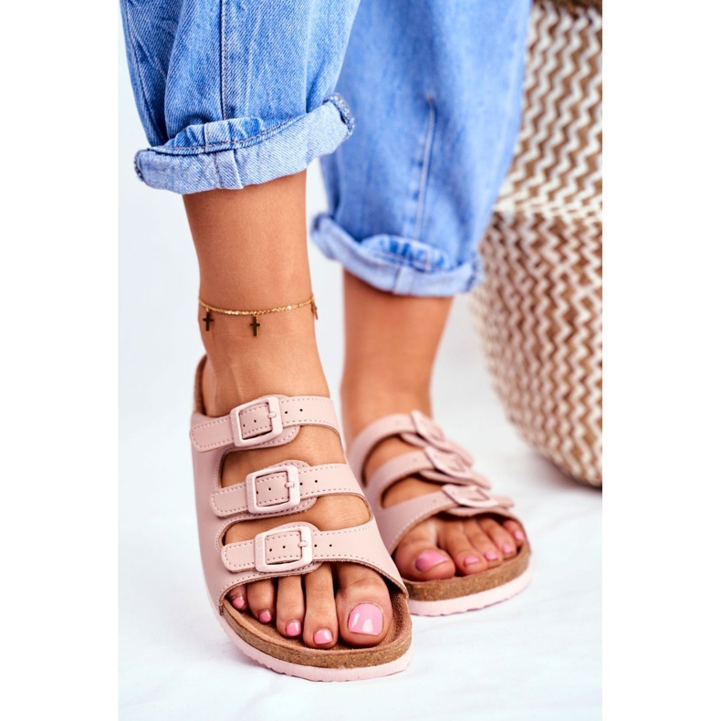 Chinelos femininos Big Star Powder Pink FF274627 rosa 1