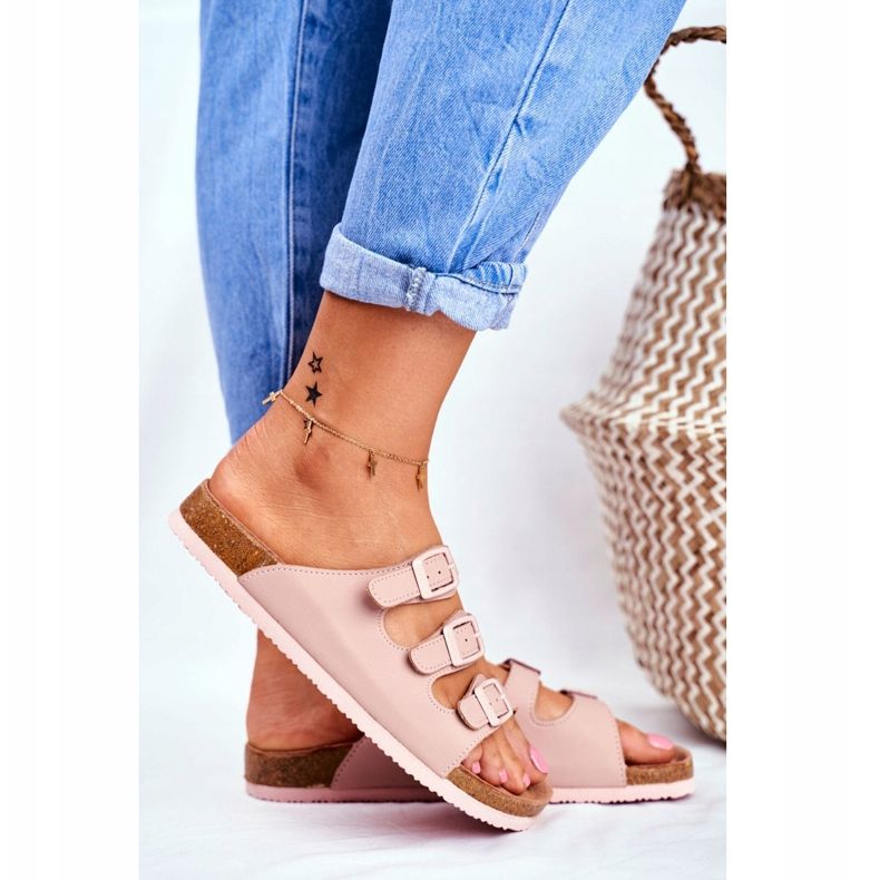 Chinelos femininos Big Star Powder Pink FF274627 rosa 2