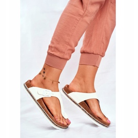 Chinelos femininos Big Star White FF274631 branco 2