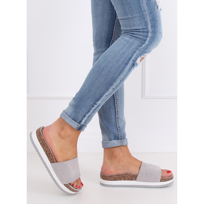 Chinelos cinza feminino CK184P cinza 2