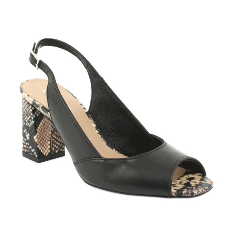 Edeo Sandálias femininas pretas / animais 3499A-1193 preto 1