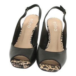 Edeo Sandálias femininas pretas / animais 3499A-1193 preto 5