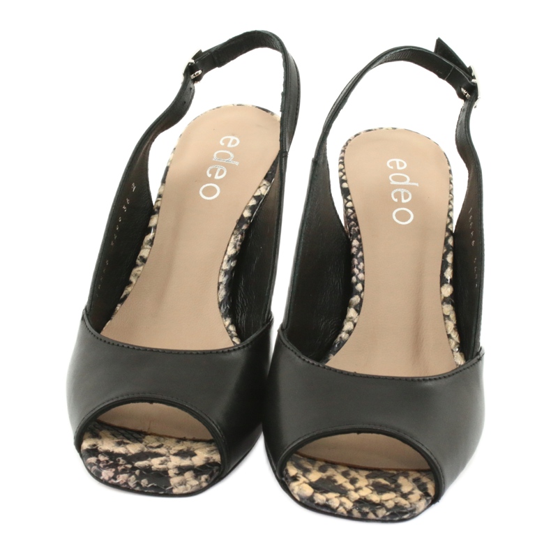 Edeo Sandálias femininas pretas / animais 3499A-1193 preto 5