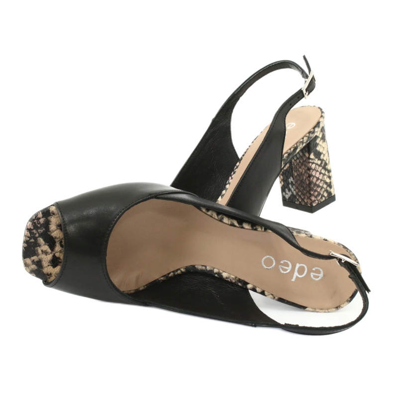 Edeo Sandálias femininas pretas / animais 3499A-1193 preto 4