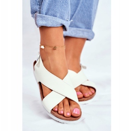 Sandálias femininas Big Star White FF274623 branco 2