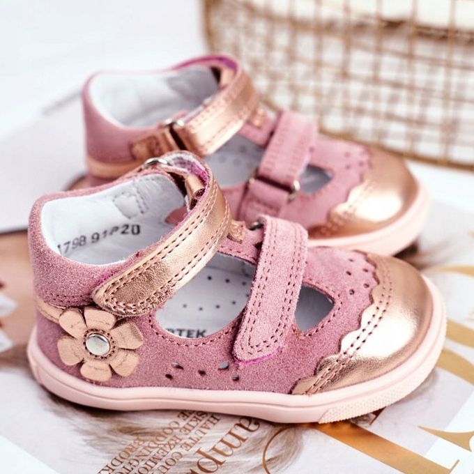 Bartek S.A. Sandálias infantis para meninas Bartek profilático T-81798-7 / 91P rosa 2