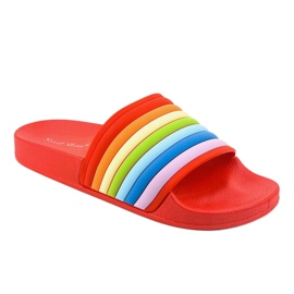 Chinelos vermelhos com arco-íris 2456-3 multicolorido 1
