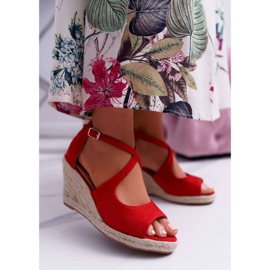 BUGO Sandálias femininas com alpercatas Red Margus vermelho 1