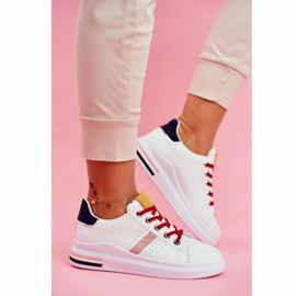 PS1 Calçados esportivos femininos branco e azul marinho Mirra multicolorido 2