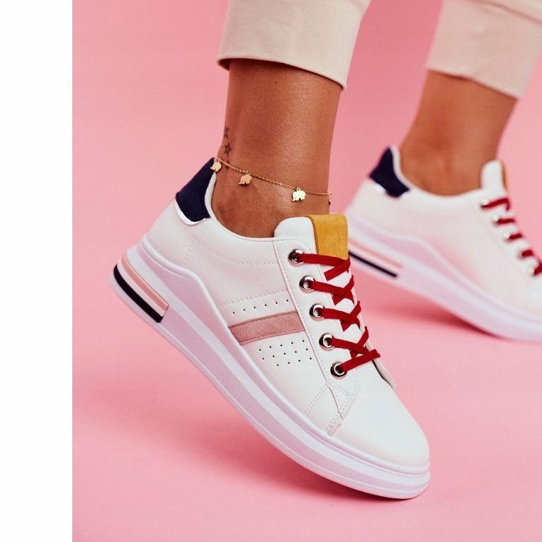 PS1 Calçados esportivos femininos branco e azul marinho Mirra multicolorido 1