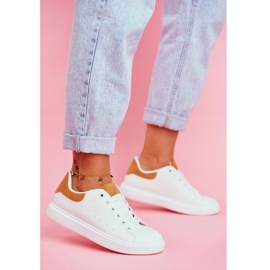PS1 Sapatas esportivas femininas brancas com salto Camel Milly branco 1