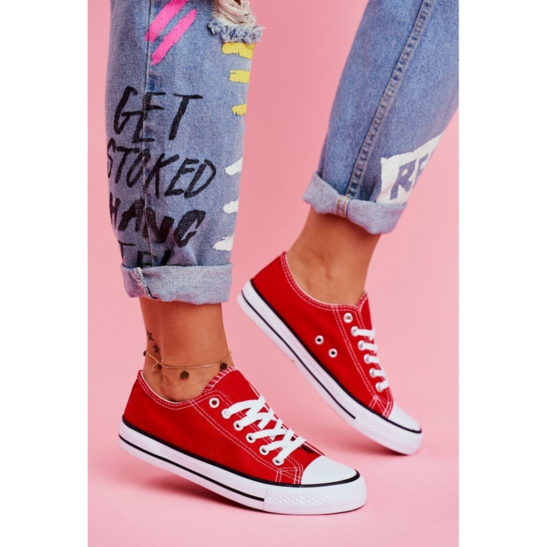 PS1 Tênis clássico feminino vermelho Omerta 1