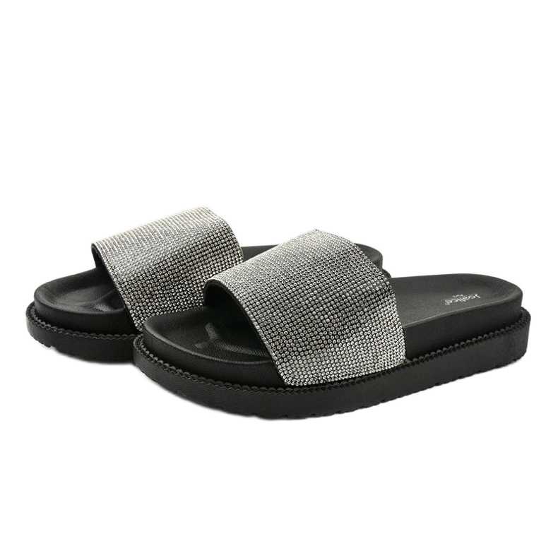 Chinelos pretos com lantejoulas SF-01 2