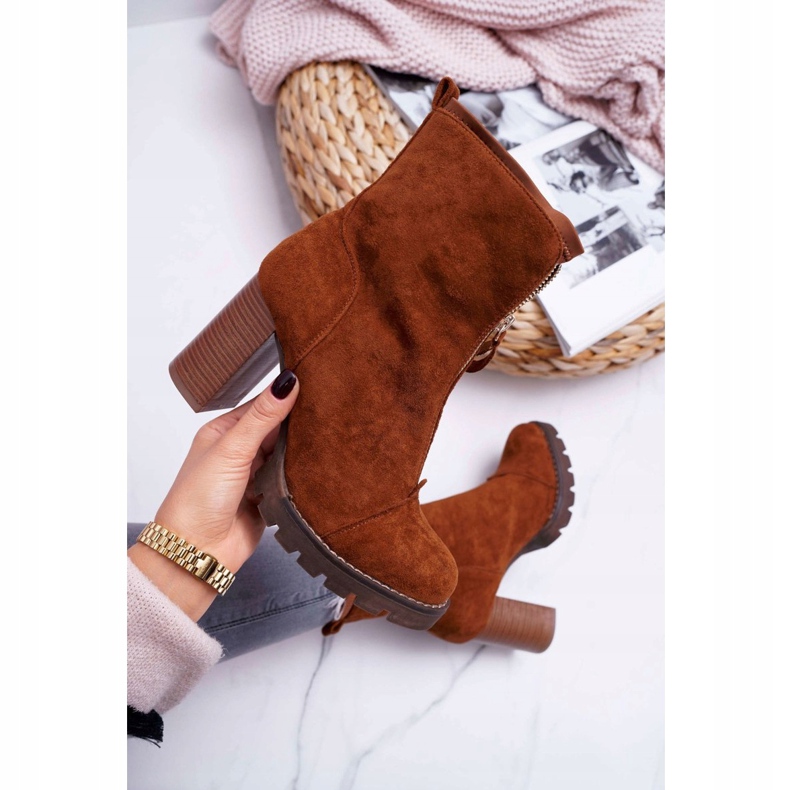 FRERY Botas femininas de salto alto Camel Frann castanho 2