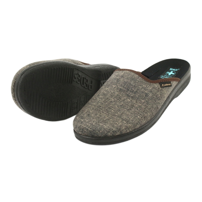 Chinelos masculinos Adanex 24618 cinza 3