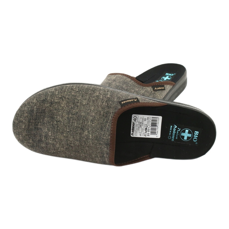 Chinelos masculinos Adanex 24618 cinza 4