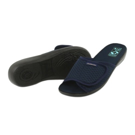 Adanex Chinelos de velcro azul marinho 3