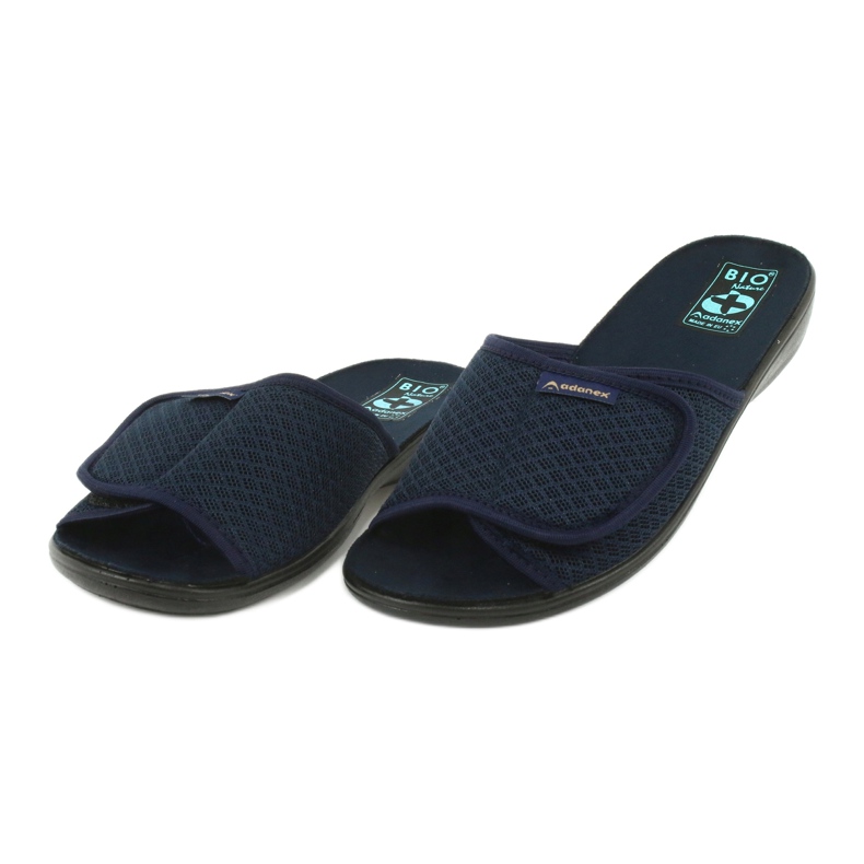 Adanex Chinelos de velcro azul marinho azul-marinho 2