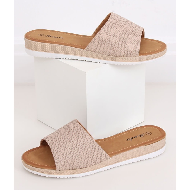 Chinelos femininos bege BQ-66 bege 1