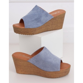 Chinelos de cunha azul 10-236 Azul 1