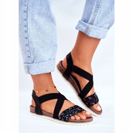 EVE Sandálias Elegantes Femininas Black Morrin preto 1