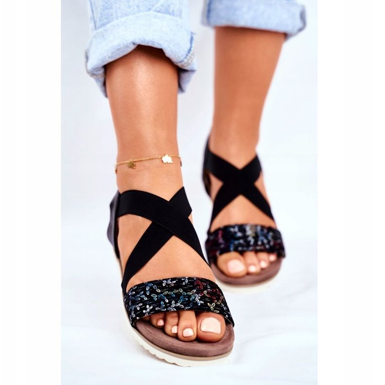 EVE Sandálias Elegantes Femininas Black Morrin preto 2