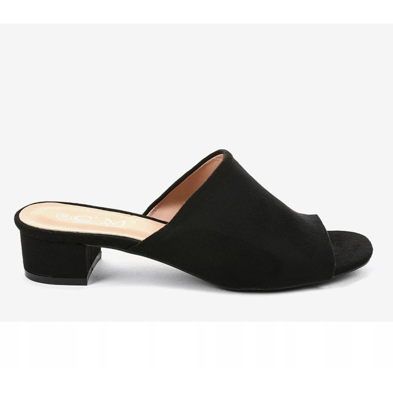 Chinelos pretos de salto alto 77-91 2