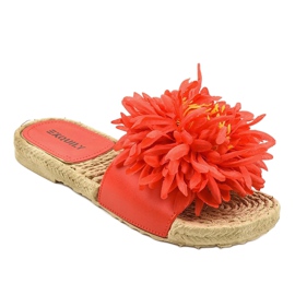 Chinelos vermelhos com flores alpercatas CD-1831 1