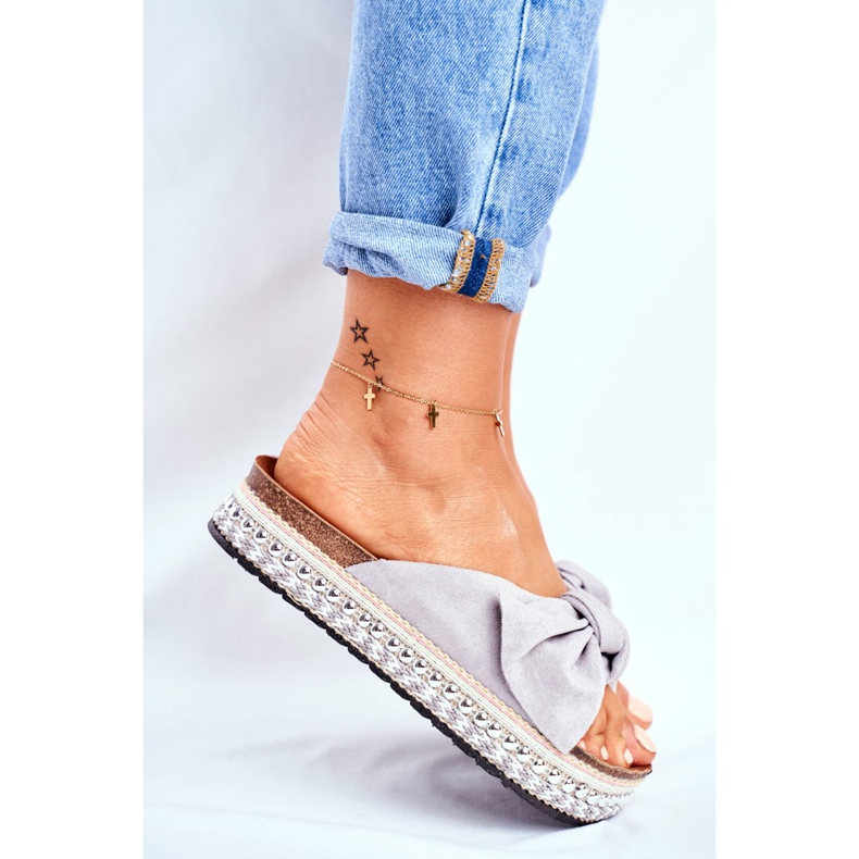 Chinelos femininos cinza mortigo 2